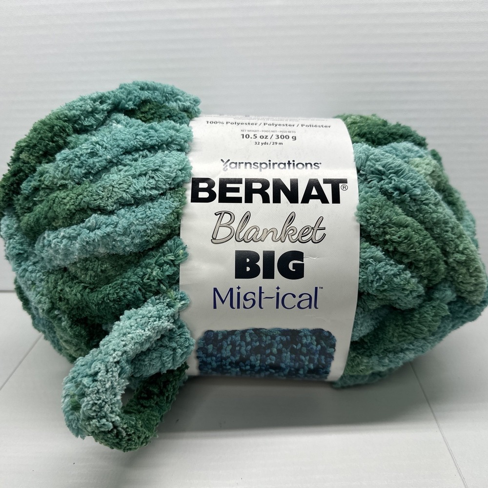 Yarnspirations Bernat Big Blanket Yarn Mist-ical‎ Jumbo 7 Teal